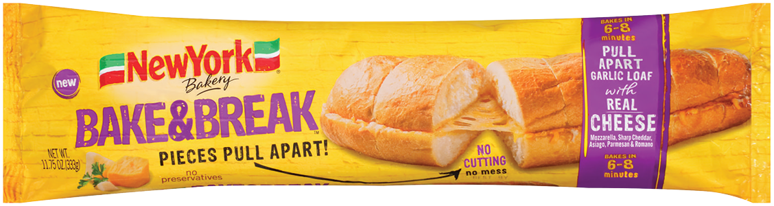 NY Bakery Bake Break™ Pull Apart Garlic Loaf with Cheese