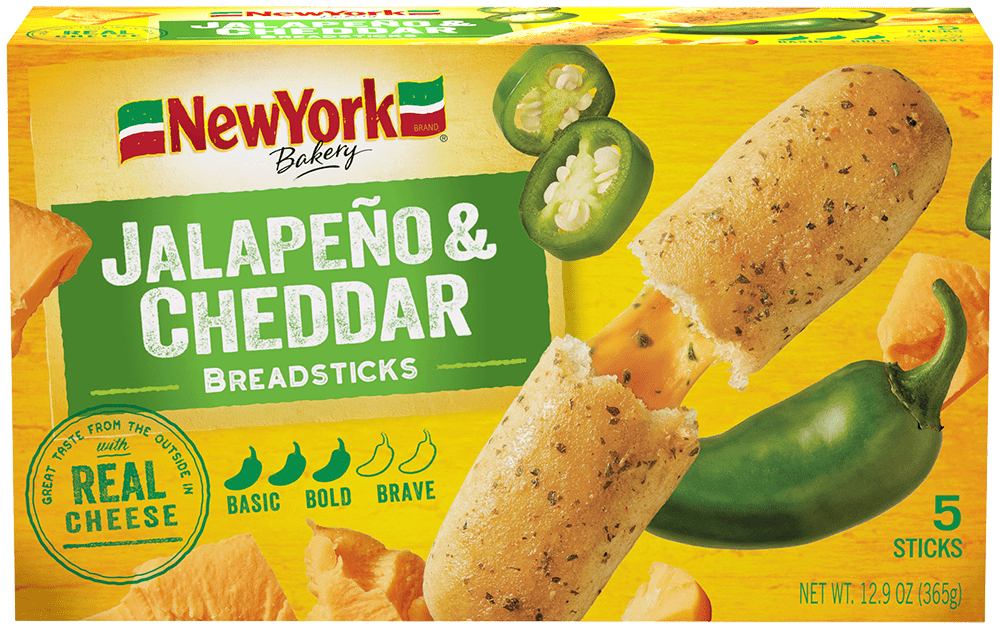 New York Bakery® Jalapeño & Cheddar Breadsticks